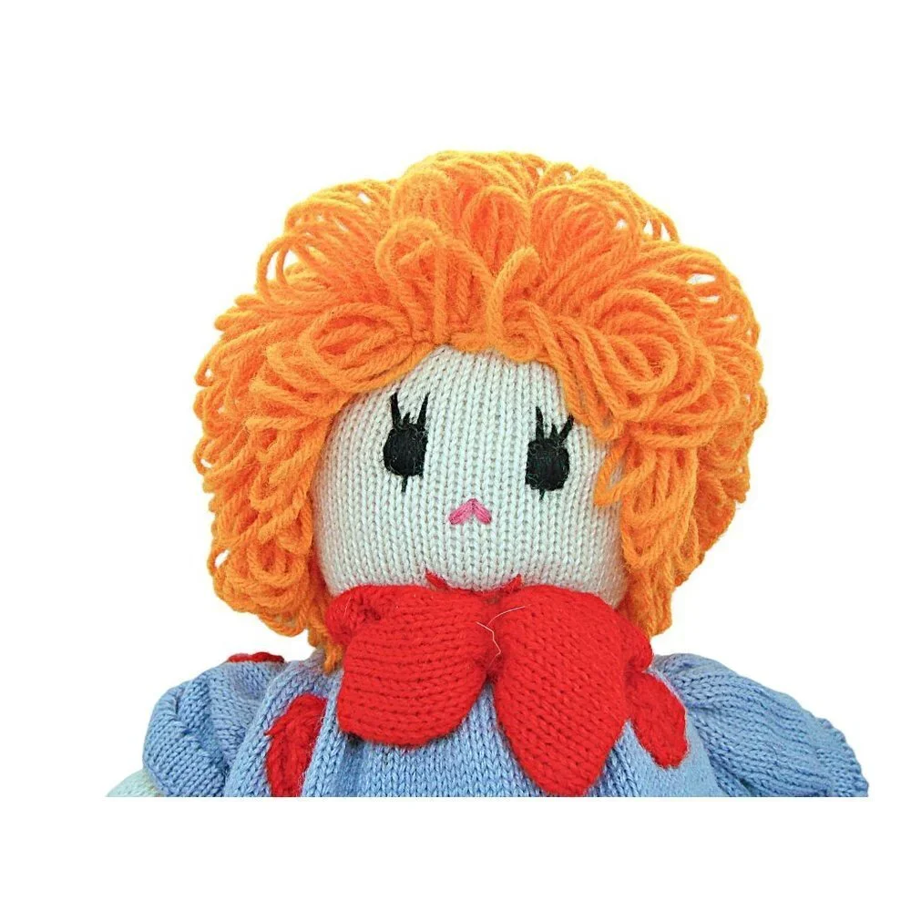 Poly Dolly Knitted Collectible Plush Doll Molly with Baby Teddy Bear Large 18